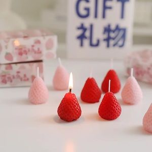 Romantic Love Scent Candles Fruit Strawberries Mini Wax Candles
